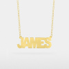 14K Gold Overlay Name Necklace- Single Plate, Style 22